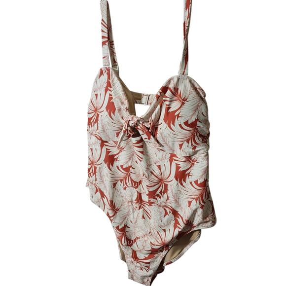 Old Navy Plus Sizes Women Tie Front One Piece Swimsuit 3X Orange - Picture 7 of 9